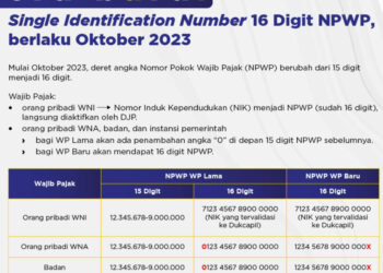 Era Baru, Single Identification Number 16 Digit NPWP
