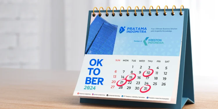 KALENDER PAJAK OKTOBER 2024 - Pratama Institute kalender pajak oktober 2024