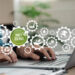 Businessman using computers for net zero greenhouse gas emission - Pratama Institute Dari Polusi ke Solusi: Perdagangan Emisi sebagai Motor ESG