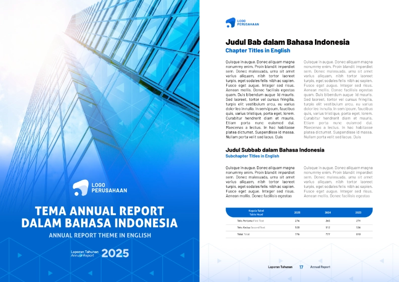 Contoh hierarki desain dalam annual report