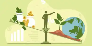 Ilustrasi antara ekonomi dan perubahan iklim